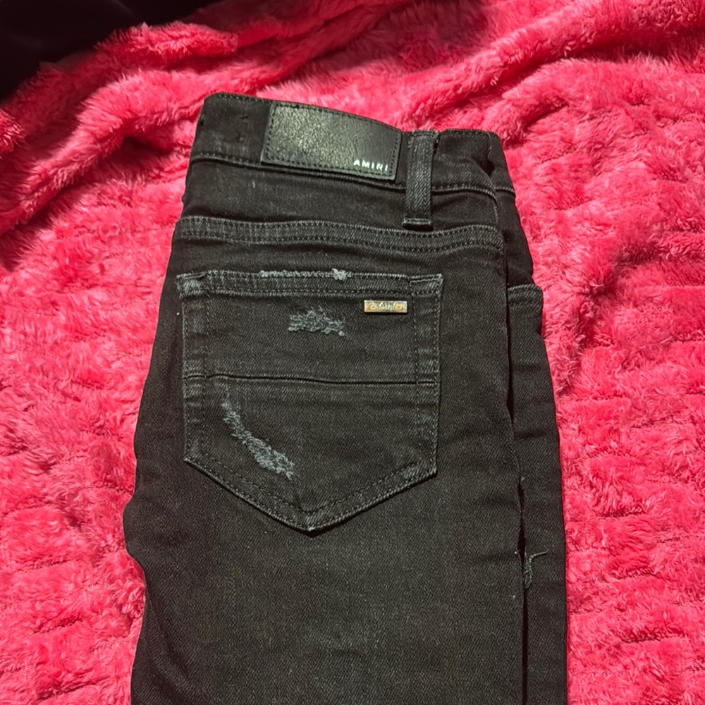 AMIRI Black Slim Fit Distressed Jeans